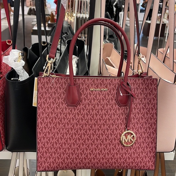 MICHAEL KORS MERCER LARGE SATCHEL 
MULBERRY MULTI - Picture 16 of 16